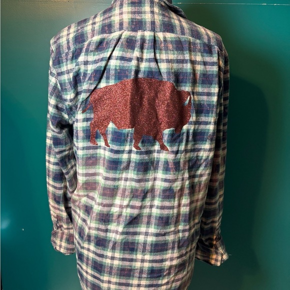 Gap Multicolor Plaid Shirt Jacket With Buffalo - Picture 2 of 5